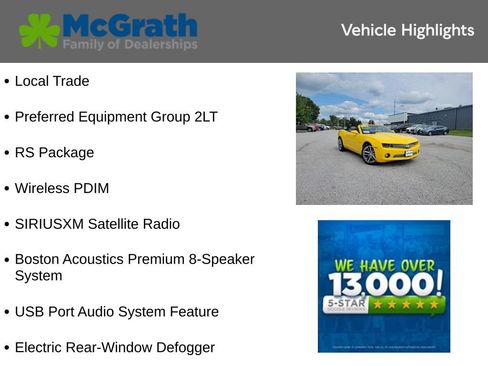 Used 2012 Chevrolet Camaro LT w/ RS Package RWD image 5