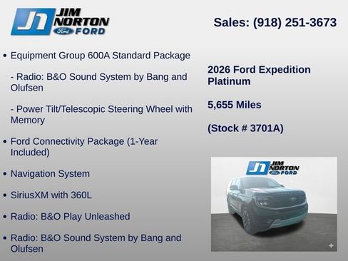 Used 2026 Ford Expedition Platinum w/ Driver's Package AWD/4WD image 14