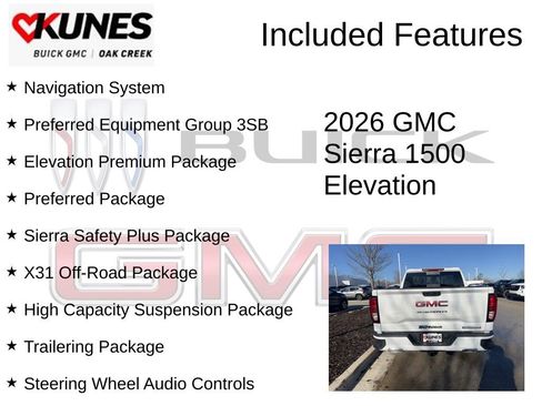 New 2026 GMC Sierra 1500 Elevation w/ Elevation Premium Package AWD/4WD image 2