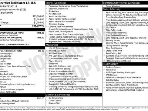 New 2026 Chevrolet TrailBlazer LS w/ LS Convenience Package AWD/4WD image 26