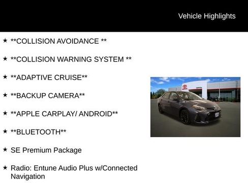 Used 2019 Toyota Corolla SE w/ SE Premium Package image 2