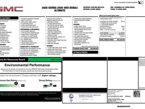 Used 2026 GMC Sierra 2500 Denali Ultimate AWD/4WD image 3