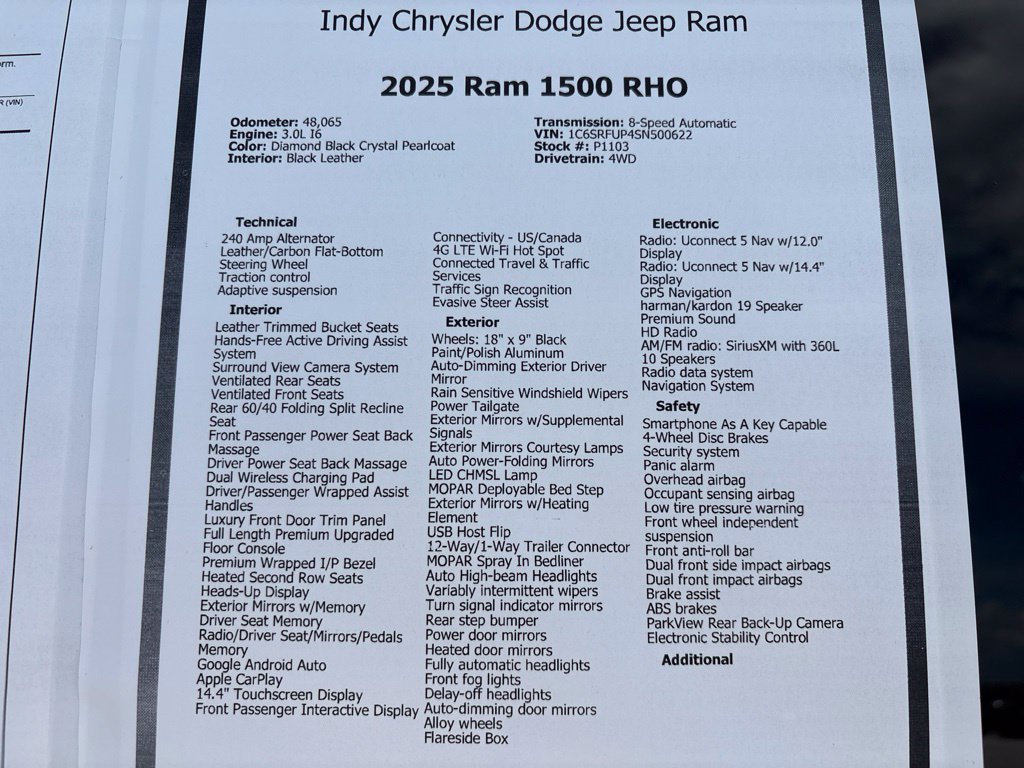 Used 2025 RAM 1500 RHO w/ RHO Level 1 Equipment Group AWD/4WD image 27