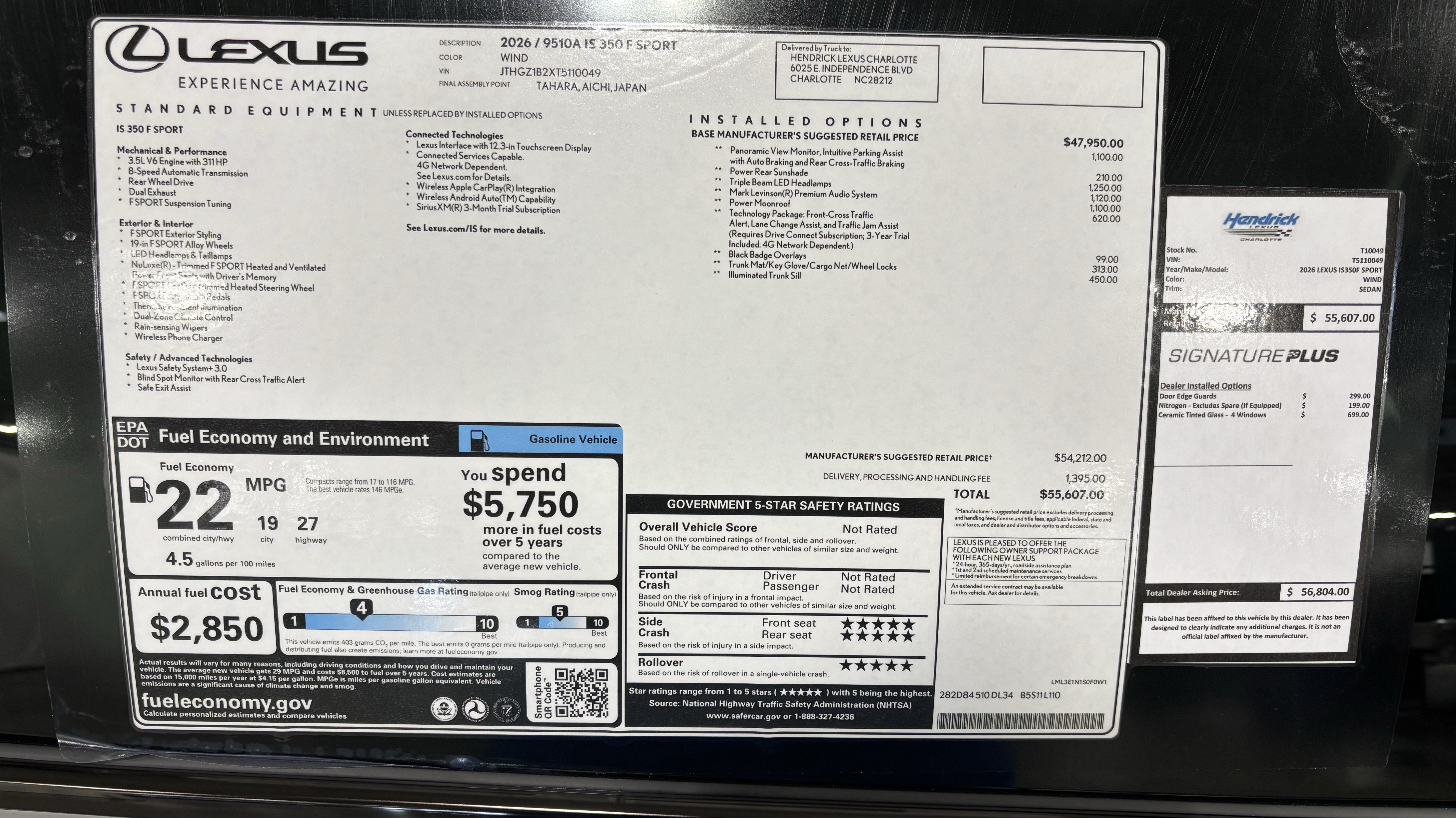 New 2026 Lexus IS 350 F Sport w/ Technology Package RWD image 42