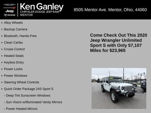 Used 2020 Jeep Wrangler Unlimited Sport S image 5