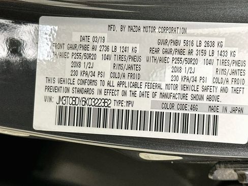 Used 2019 MAZDA CX-9 Grand Touring AWD/4WD image 40