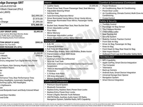 Used 2018 Dodge Durango SRT w/ Technology Group image 36