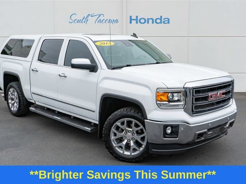 Used 2015 GMC Sierra 1500 SLT w/ SLT Crew Cab Value Package AWD/4WD image 1