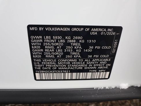 New 2026 Volkswagen Atlas SEL image 51