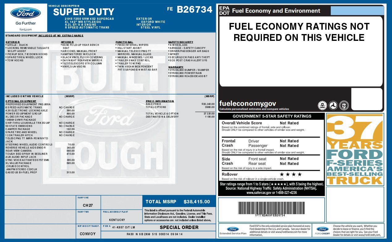 Used 2015 Ford F250 XL w/ Power Equipment Group RWD image 5