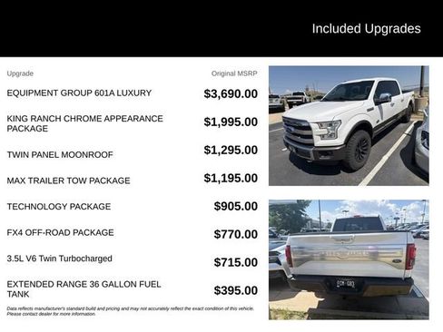 Used 2016 Ford F150 King Ranch w/ Equipment Group 601A Luxury AWD/4WD image 5