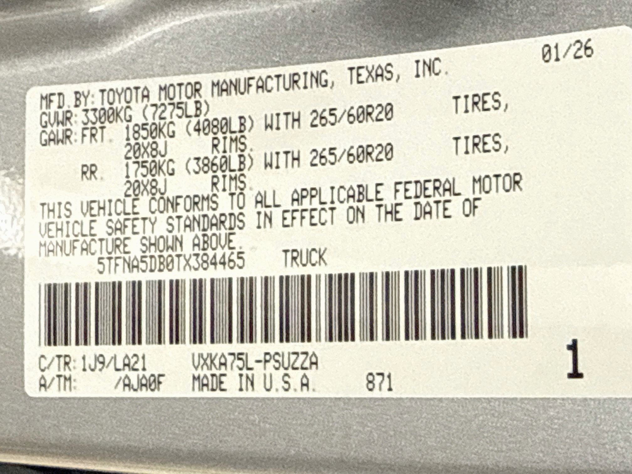 Certified 2026 Toyota Tundra Platinum AWD/4WD image 33