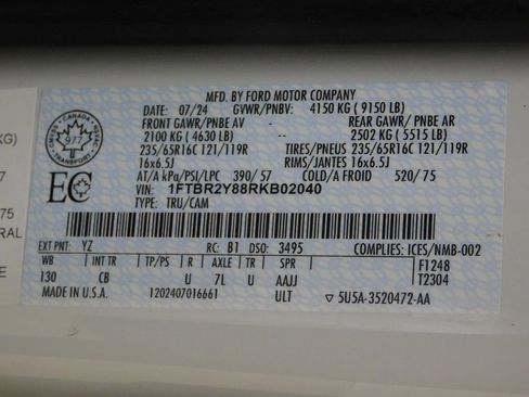 Used 2024 Ford Transit 250 Low Roof AWD w/ Exterior Upgrade Package image 94