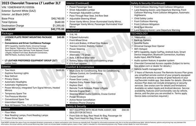 Certified 2023 Chevrolet Traverse LT FWD image 5