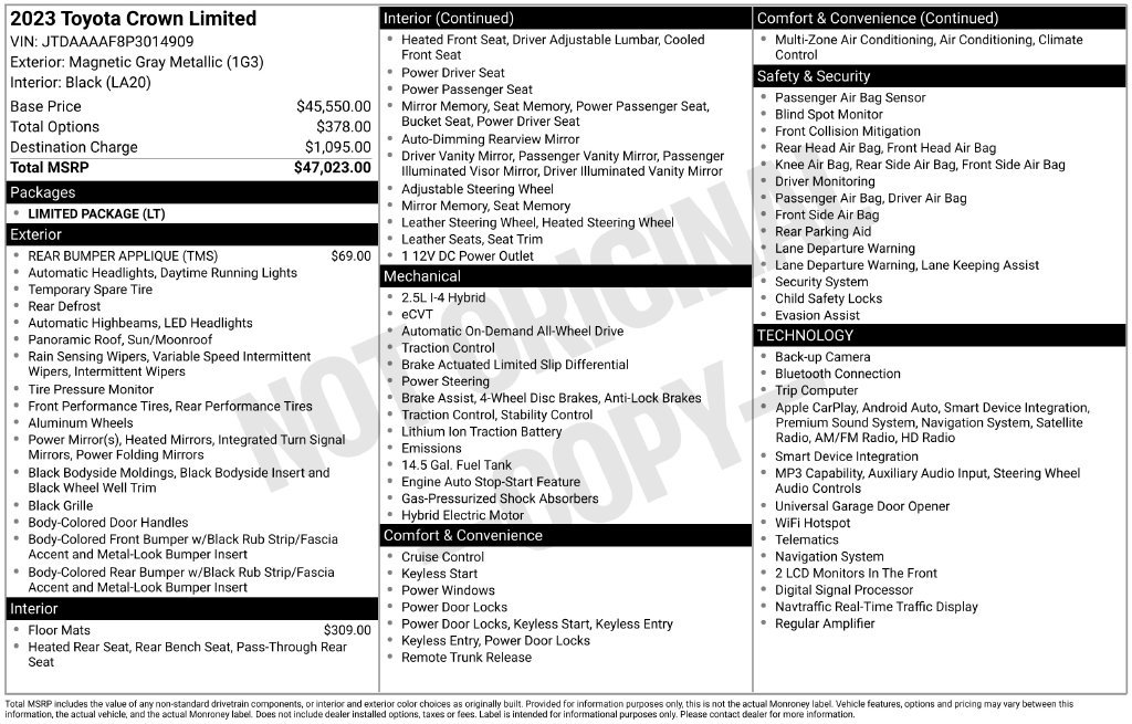 Certified 2023 Toyota Crown AWD/4WD image 5