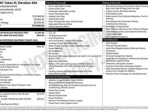 Used 2025 GMC Yukon XL Elevation w/ LPO, Elevation Black Package AWD/4WD image 5