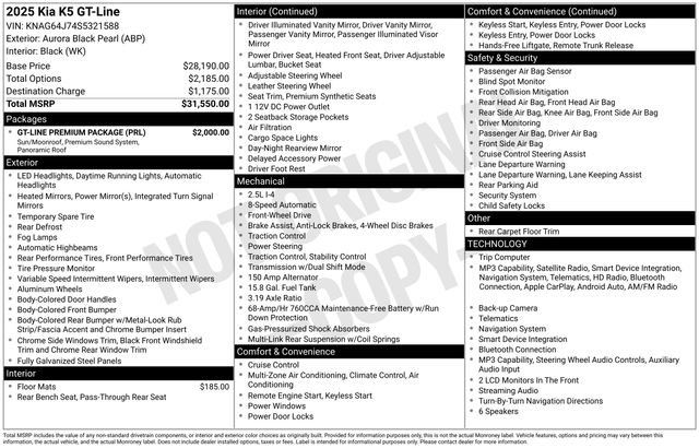 Used 2025 Kia K5 GT-Line w/ GT-Line Premium Package FWD image 30