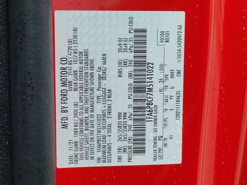 Used 2021 Ford Mustang GT Premium w/ Ford Safe & Smart Package RWD image 27