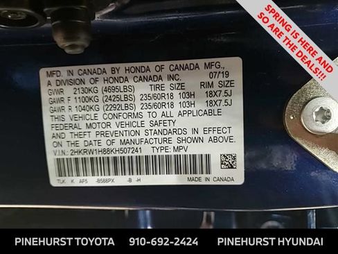 Used 2019 Honda CR-V EX-L image 6