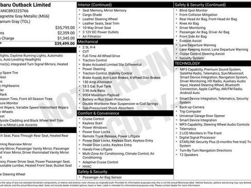 Used 2024 Subaru Outback Limited AWD/4WD image 30