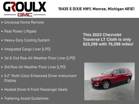 Used 2023 Chevrolet Traverse LT image 22