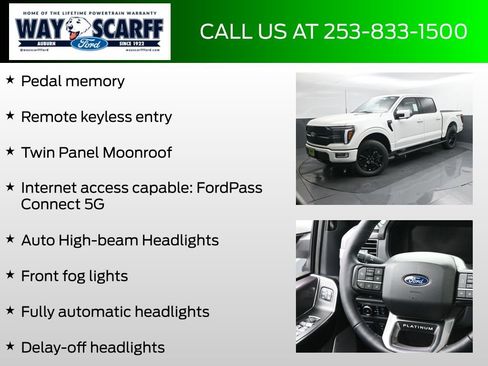 New 2025 Ford F150 Platinum w/ Equipment Group 702A High image 18