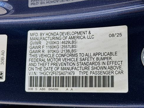 New 2025 Honda Accord EX-L image 37