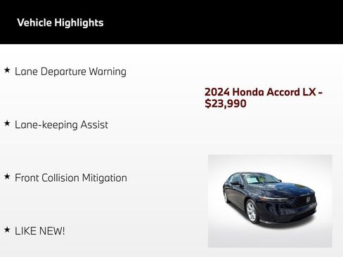 Used 2024 Honda Accord LX image 51