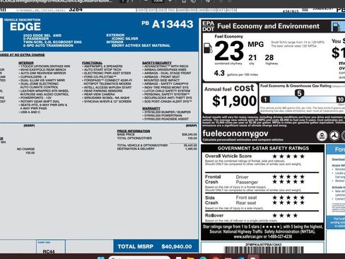 Used 2023 Ford Edge SEL AWD/4WD image 5