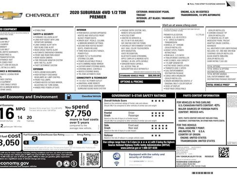 Used 2020 Chevrolet Suburban Premier w/ Premier Plus Edition image 48