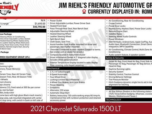 Used 2021 Chevrolet Silverado 1500 LT AWD/4WD image 1