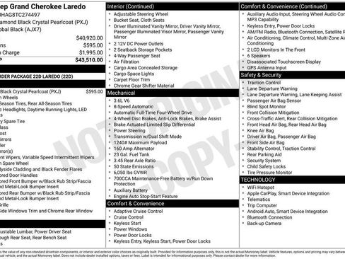 New 2026 Jeep Grand Cherokee Laredo AWD/4WD image 28