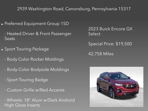 Certified 2023 Buick Encore GX Select w/ Sport Touring Package image 5
