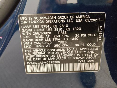 Used 2021 Volkswagen Atlas SE w/ Panoramic Sunroof Package FWD image 33