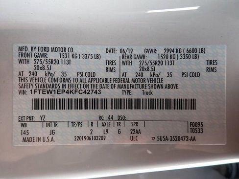 Used 2019 Ford F150 XL w/ Equipment Group 101A Mid AWD/4WD image 14