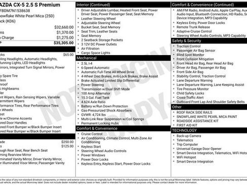 Used 2022 MAZDA CX-5 AWD 2.5 S w/ Premium Package image 6