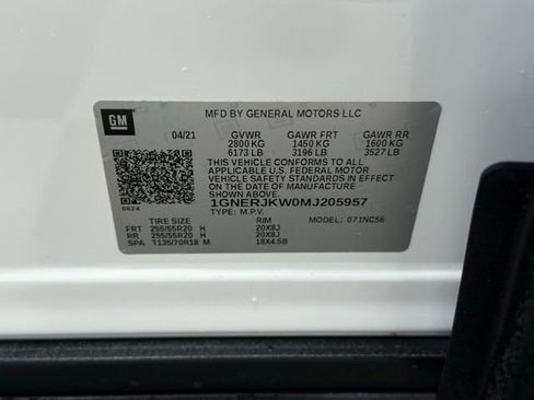 Used 2021 Chevrolet Traverse RS image 50