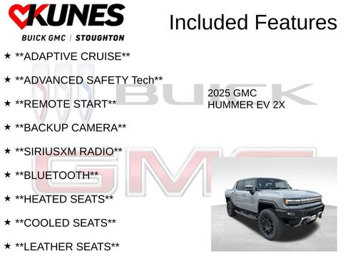 New 2025 GMC Hummer EV 2X w/ LPO, Dark Essentials Package image 2