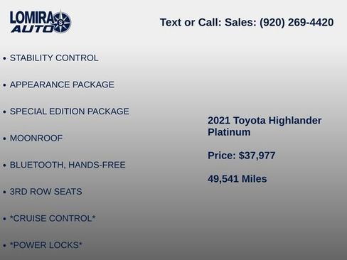 Used 2021 Toyota Highlander Platinum AWD/4WD image 6