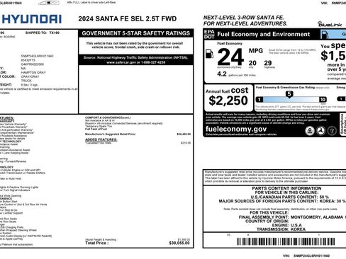 Used 2024 Hyundai Santa Fe SEL image 49