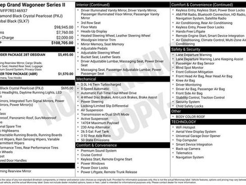 New 2024 Jeep Grand Wagoneer Series II w/ Quick Order Packagew 28T AWD/4WD image 4