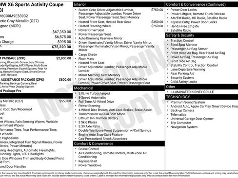 Used 2021 BMW X6 xDrive40i w/ Premium Package image 6