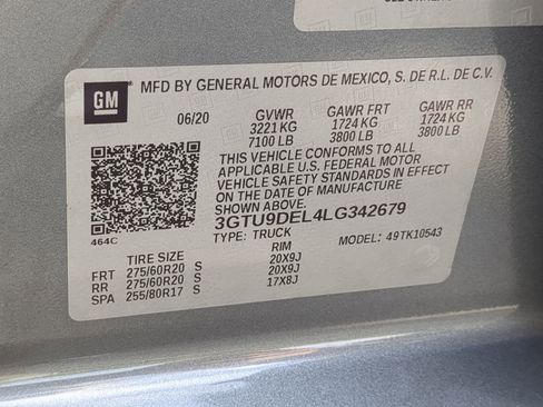 Used 2020 GMC Sierra 1500 SLT w/ SLT Premium Plus Package AWD/4WD image 68