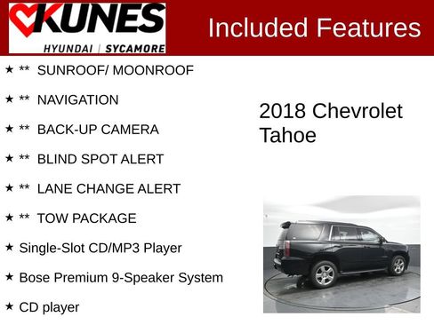 Used 2018 Chevrolet Tahoe LT AWD/4WD image 2