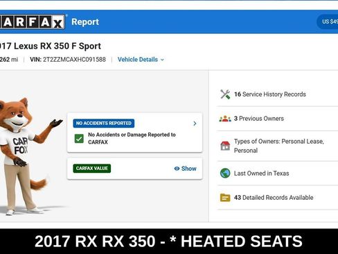 Used 2017 Lexus RX 350 FWD w/ Premium Package image 9