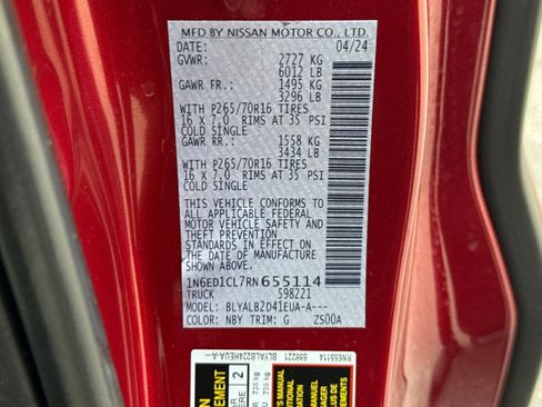 Used 2024 Nissan Frontier SV w/ Technology Package image 27