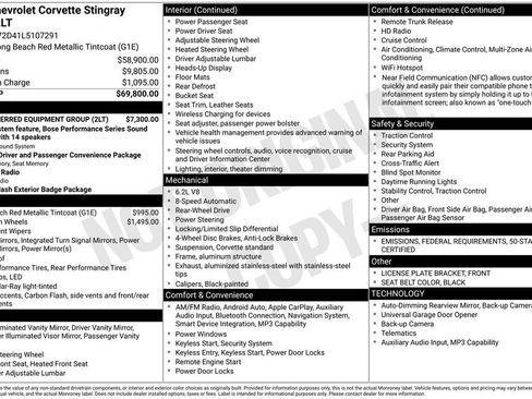 Certified 2020 Chevrolet Corvette Stingray Preferred Cpe w/ 2LT Preferred Equipment Group image 4