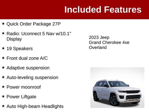 Used 2023 Jeep Grand Cherokee Overland AWD/4WD image 4