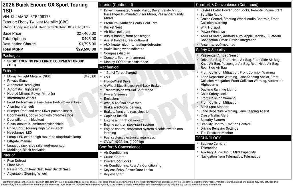 New 2026 Buick Encore GX Sport Touring FWD image 27