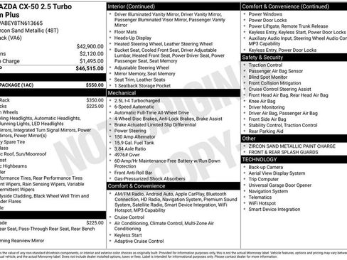 New 2026 MAZDA CX-50 2.5 Turbo w/ Accent Package AWD/4WD image 38